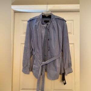 Bernardo Sky Blue Suede Outerwear